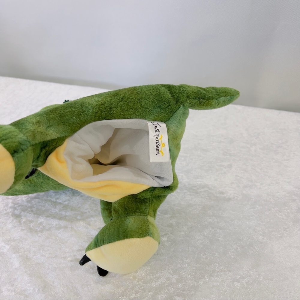Dinosaur Hand Puppet Plush Toy Tyrannosaurus Rex Kids Fun Multi Green - Picture 10 of 11